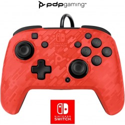 NINTENDO PDP Controller Faceoff Deluxe+ Audio con Cavo Switch - Rosso